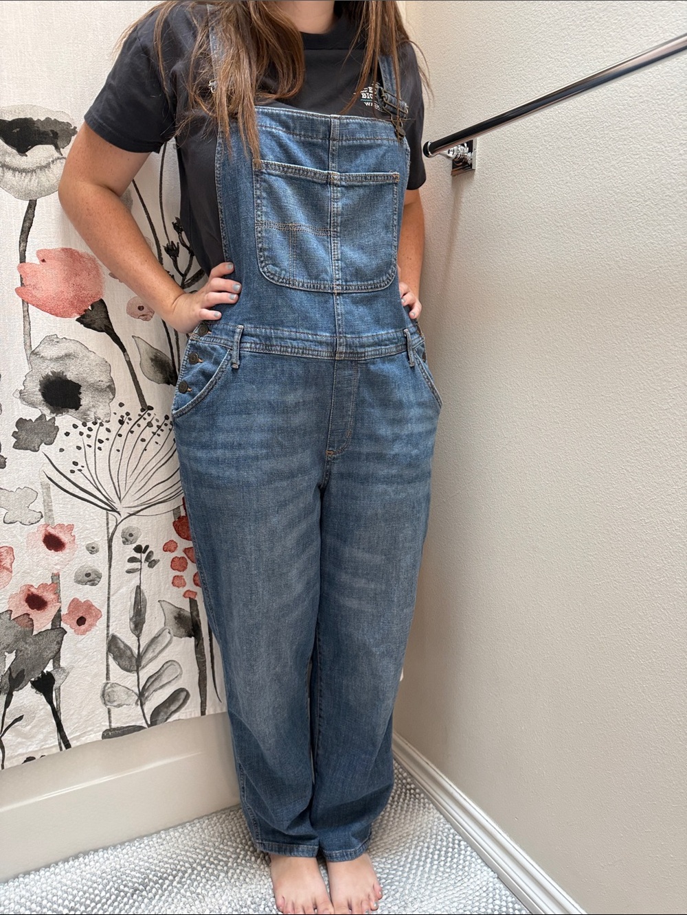 Women’s Sonoma Denim Jean Overalls. Size Large.